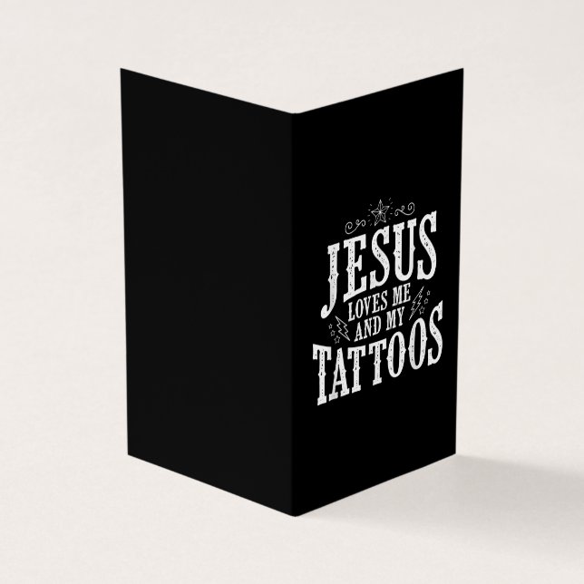 Jesus-Liebe| Jesus Liebe mich und meine Tattoos Visitenkarten (Vorderseite)
