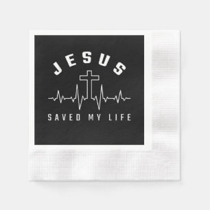 Jesus-Liebe Jesus Rettete mein Lebenskreuz Christ Serviette