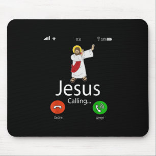 Jesus Liebe   Jesus ruft an.. Jesus ruft Christlic Mousepad