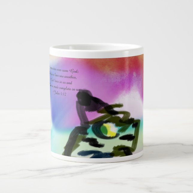 Jesus-Liebe Jumbo-Tasse (Vorderseite)