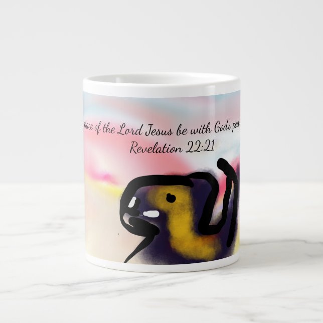 jesus liebe  Jumbo-Tasse (Vorderseite)