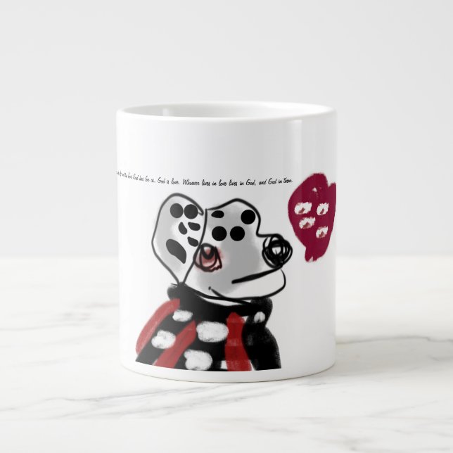 Jesus Liebe Jumbo-Tasse (Vorderseite)