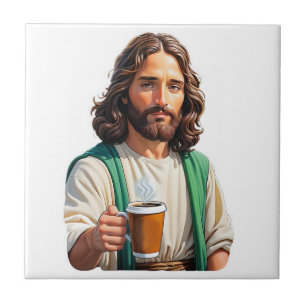 Jesus Liebe Kaffee lang Fliese