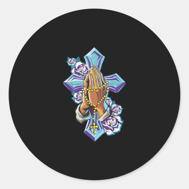 Jesus Liebe | Kreuzen Hand Jesus Christus Glaube Runder Aufkleber (Vorderseite)