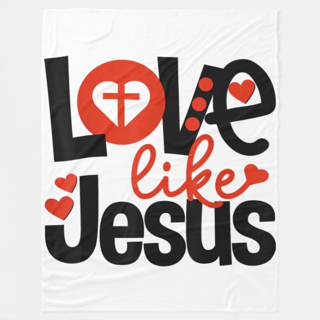 Jesus-Liebe| Liebe wie Jesus Fleecedecke (Vorderseite)