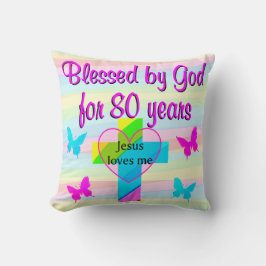 JESUS LIEBE ME 80. GEBURTSTAG PILLOW KISSEN