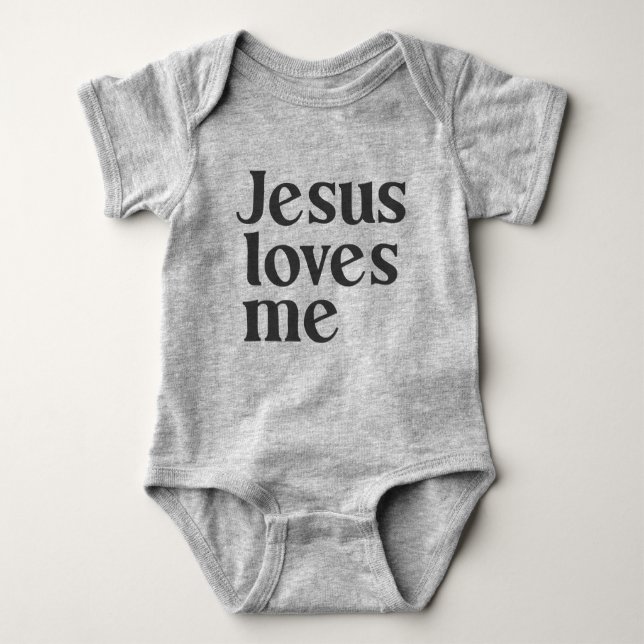 Jesus Liebe Me Bodysuit Baby Strampler (Vorderseite)