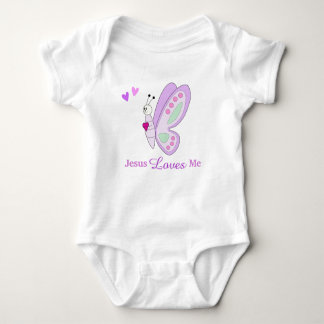 Jesus Liebe Me Butterfly Baby Bodysuit Baby Strampler