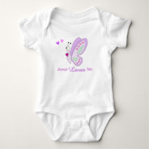 Jesus Liebe Me Butterfly Baby Bodysuit