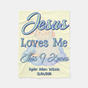 Jesus Liebe Me Fleece Baby Blanket
