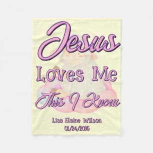 Jesus Liebe Me Fleece Baby Blanket