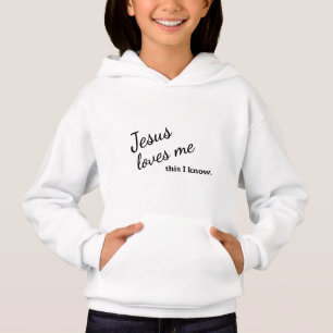 Jesus Liebe Me Girl's Hoodie - Schwarzer Text