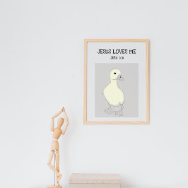 Jesus Liebe Me John 3:16 Baby Duck Poster
