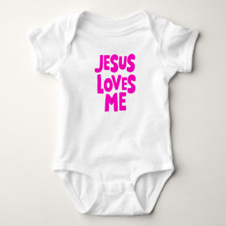 "Jesus Liebe Me" süß und einfach rosa Baby Strampler