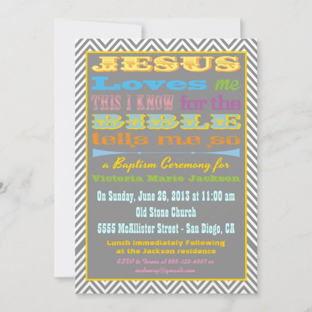 Jesus Liebe Me Taufe/Weihnachts-Einladung Einladung (Vorderseite)