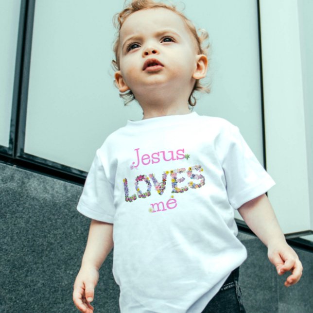 Jesus Liebe mir Baby T-shirt (Jesus loves me baby T-Shirt)