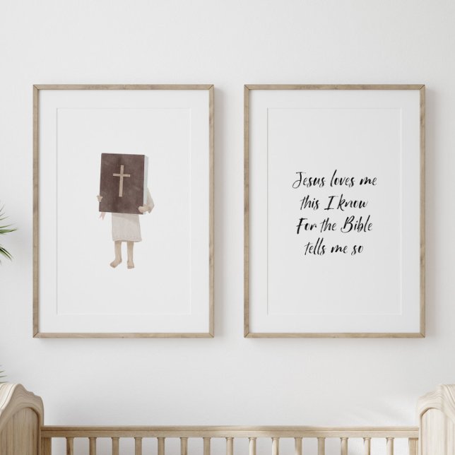 Jesus Liebe mir Christliches Mädchen mit Bibelplak Bilderwand Sets (Von Creator hochgeladen)