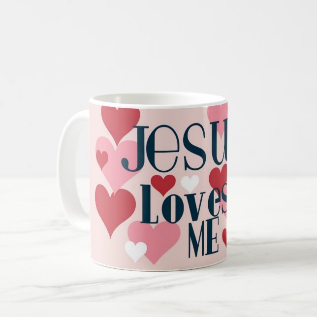 Jesus Liebe mir Kaffeetasse (Vorderseite Links)