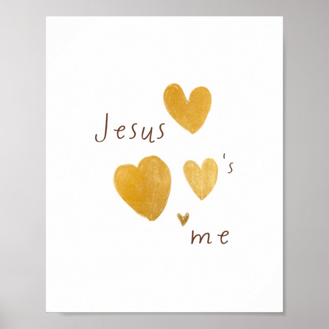 Jesus Liebe mir Prints Posters digitale Herzen Poster (Vorne)