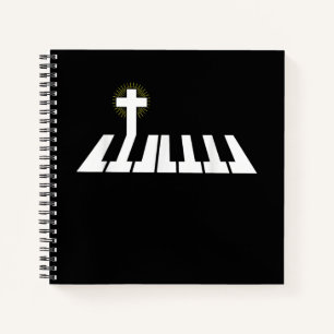 Jesus Liebe   Piano Kreuz Christlich Jesus Faith Notizbuch