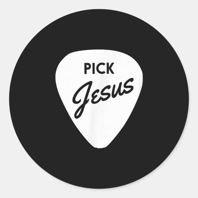 Jesus Liebe | Pick Jesus Christlich Plektrum Runder Aufkleber (Vorderseite)