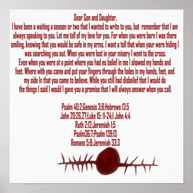 Jesus' Liebe Poster (Vorne)