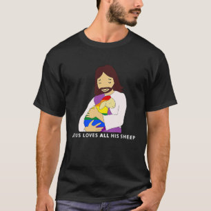 Jesus Liebe sein ganzer Gay Pride Que Christiane T-Shirt