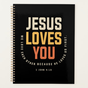 Jesus Liebe Sie - 1 John 4:19 Christlich Planer