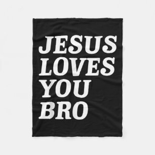 Jesus Liebe Sie Bro, Funny Christlich Faith Retro Fleecedecke