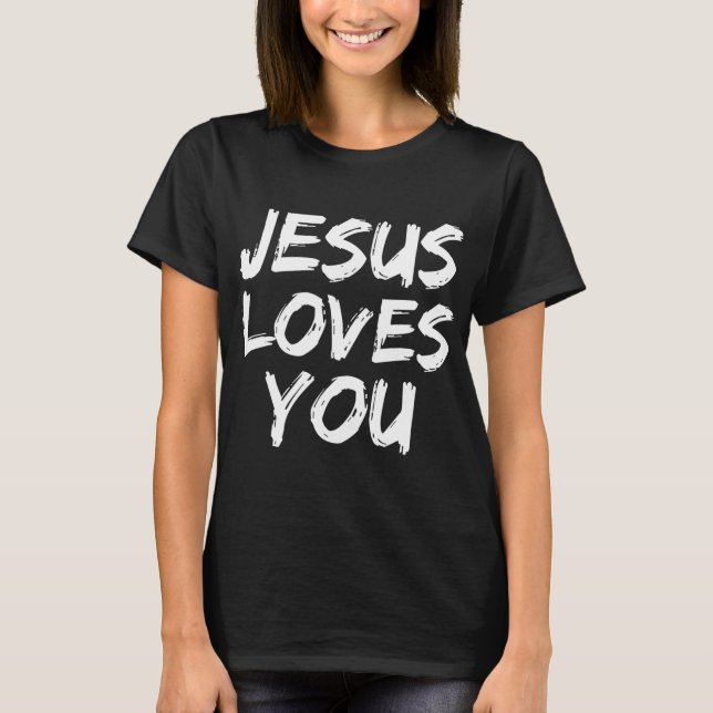 Jesus Liebe Sie für Frauen lieben Christlichen Gla T-Shirt (Vorderseite)