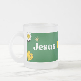 Jesus Liebe Sie Grün Gelben Smiley Niedlich Mattglastasse