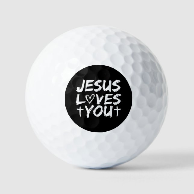 Jesus Liebe Sie Jesus Golfball (Vorderseite)