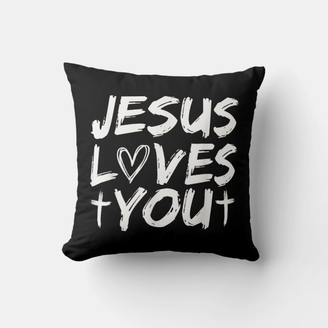 Jesus Liebe Sie Jesus Kissen (Vorderseite)
