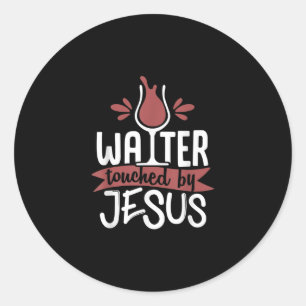 Jesus Liebe Von Jesus Christwein berührtes Wasse Runder Aufkleber