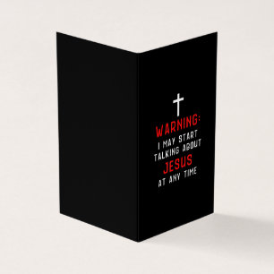 Jesus Liebe Warnung Ich kann anfangen, über Jesus  Visitenkarten