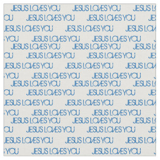 Jesus Liebe You Blue Grunge Schriftart White Stoff