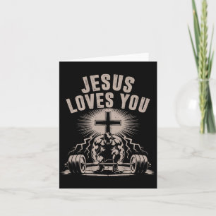 Jesus Liebe You Funny Christlich Workout Gym Barbe Karte