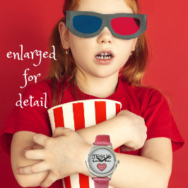 Jesus Liebe You Red Heart Armbanduhr