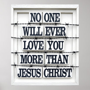 Jesus Liebe Zitat Wall Art Poster