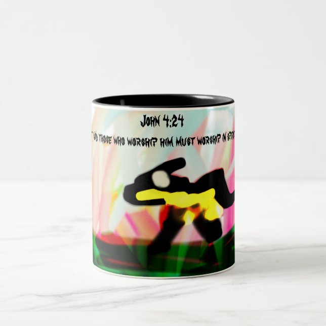 Jesus Liebe Zweifarbige Tasse (Mittel)