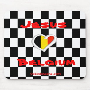 Jesus-Lieben Belgien Mousepad