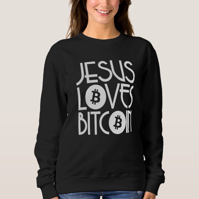 Jesus Lieben Bitcoin Sweatshirt (Vorderseite)