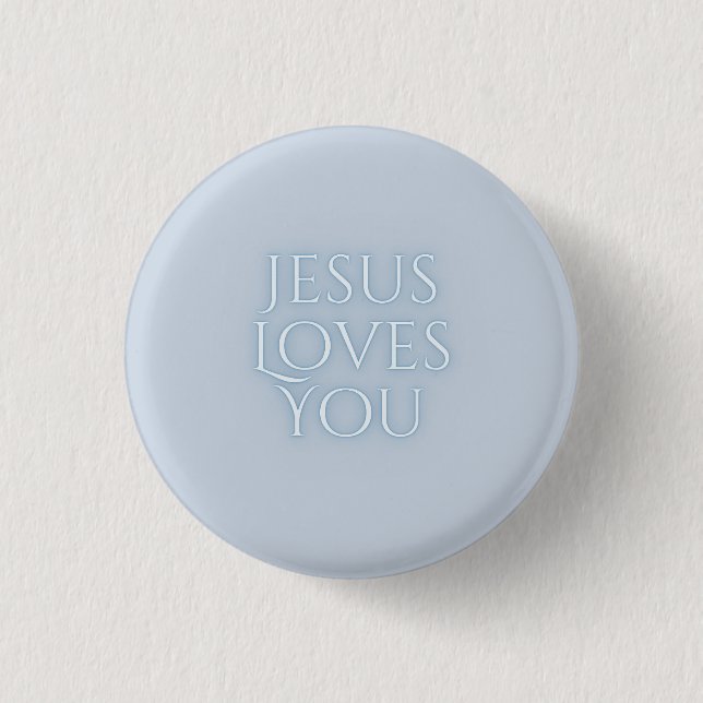 Jesus-Lieben Christliche Typografie-Gestaltung Button (Vorderseite)