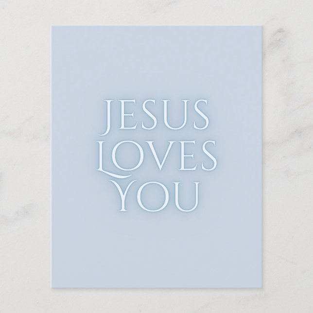 Jesus-Lieben Christliche Typografie-Gestaltung Flyer (Vorne)
