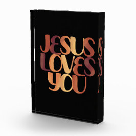 Jesus-Lieben Christliche Typografie-Gestaltung Fotoblock