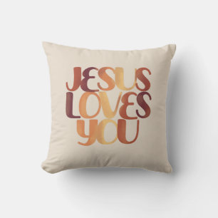 Jesus-Lieben Christliche Typografie-Gestaltung Kissen