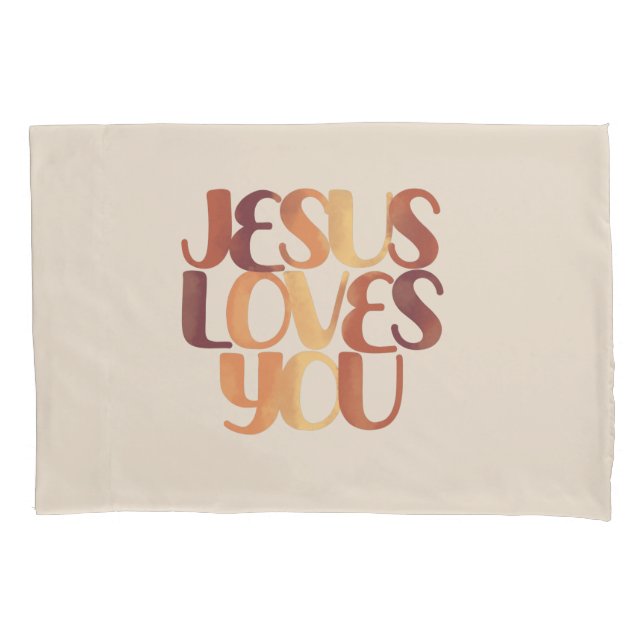 Jesus-Lieben Christliche Typografie-Gestaltung Kissenbezug (Vorderseite)