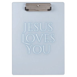 Jesus-Lieben Christliche Typografie-Gestaltung Klemmbrett