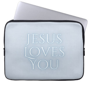 Jesus-Lieben Christliche Typografie-Gestaltung Laptopschutzhülle