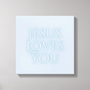Jesus-Lieben Christliche Typografie-Gestaltung Leinwanddruck